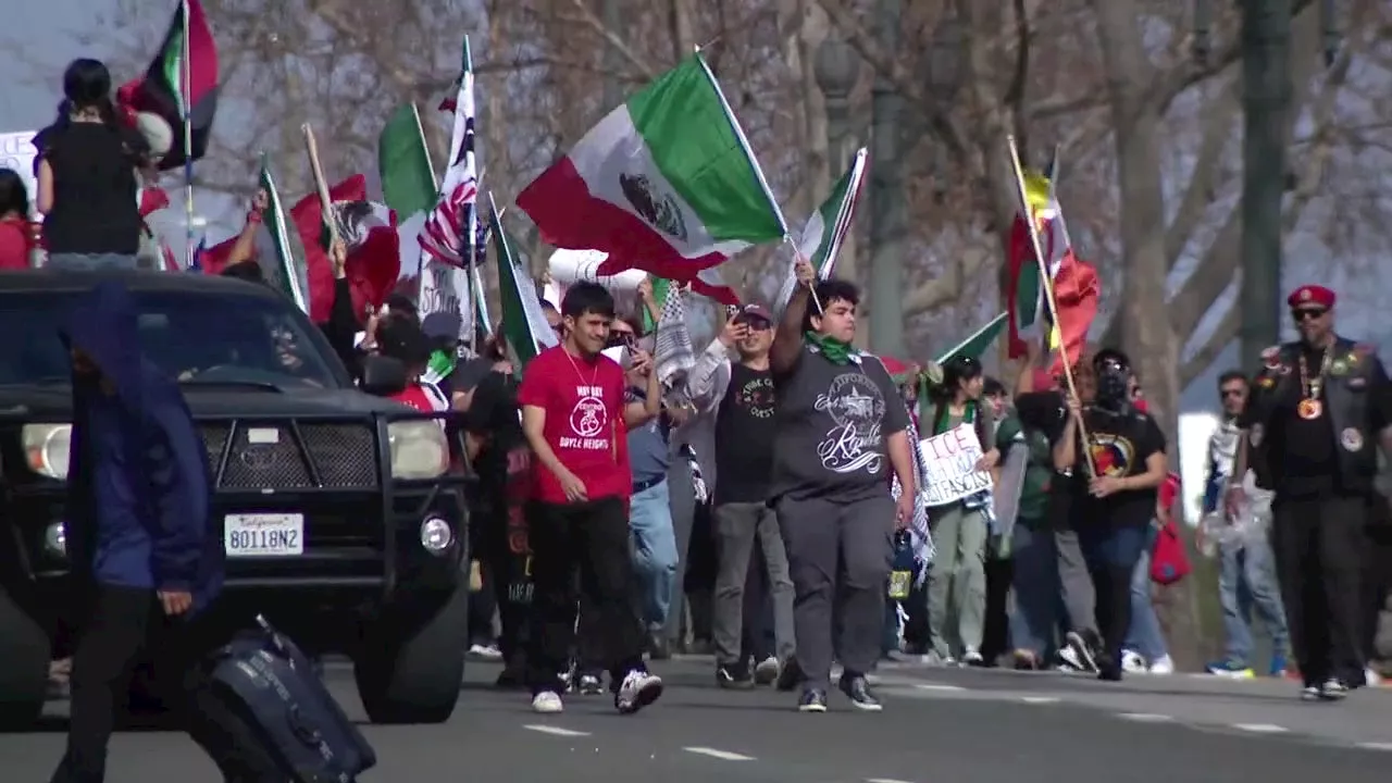 Protests Continue in Los Angeles Against Trump's Immigration Policies