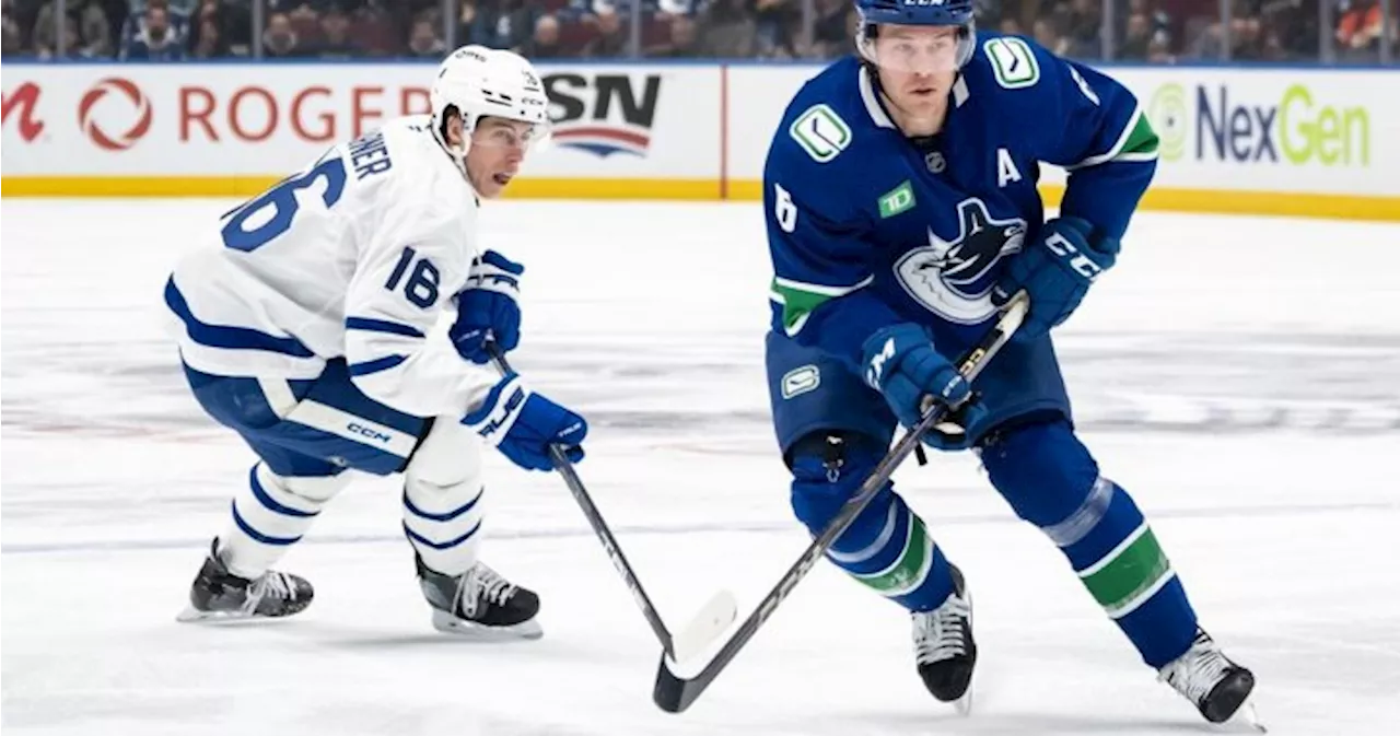 Boeser's Power-Play Goal Lifts Canucks Past Maple Leafs