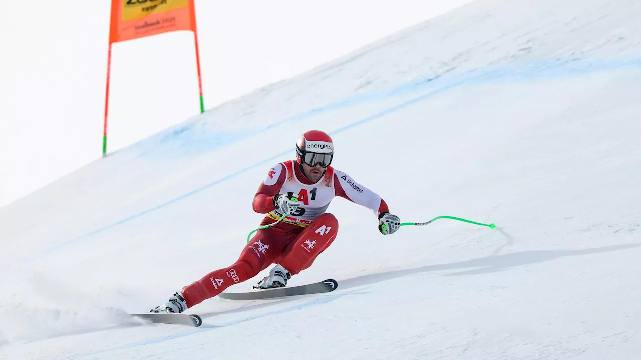 Vincent Kriechmayr holt bei der WM-Abfahrt in Saalbach Silber