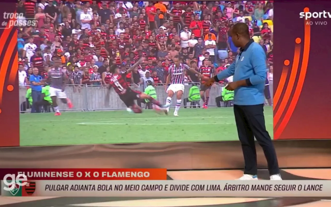 Comentarista vê erro de arbitragem no Fla-Flu e diz que Pulgar deveria ter sido expulso