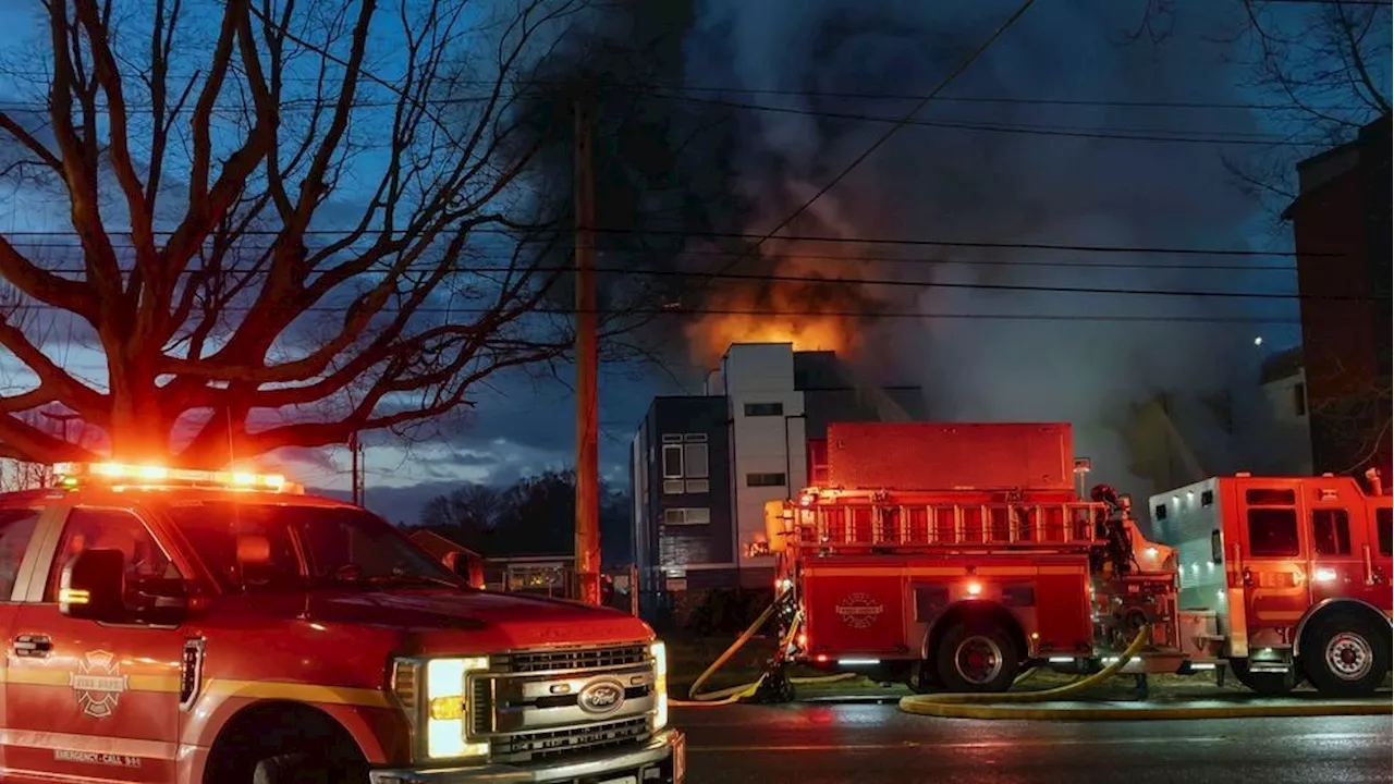 Massive Fire Engulfs Construction Site and Spreads to Townhouse in Seattle