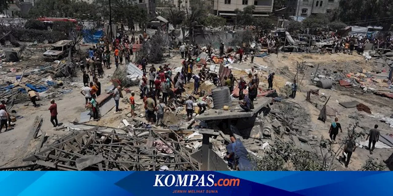 Puing-Puing Tenda dan Rumah Hancur di Gaza Setelah Serangan Militer Israel