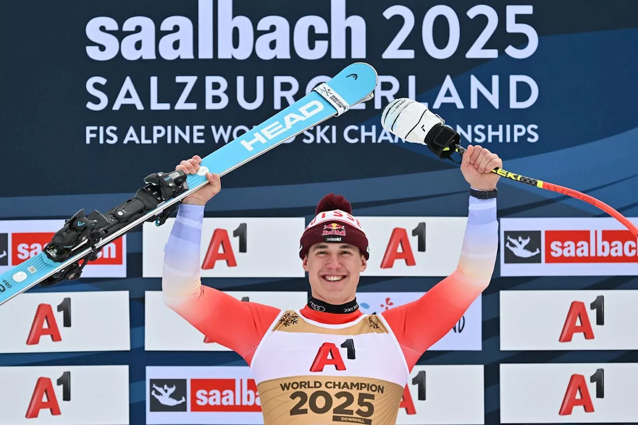 Franjo Von Allmen remporte l'or en descente aux Mondiaux de ski de Saalbach