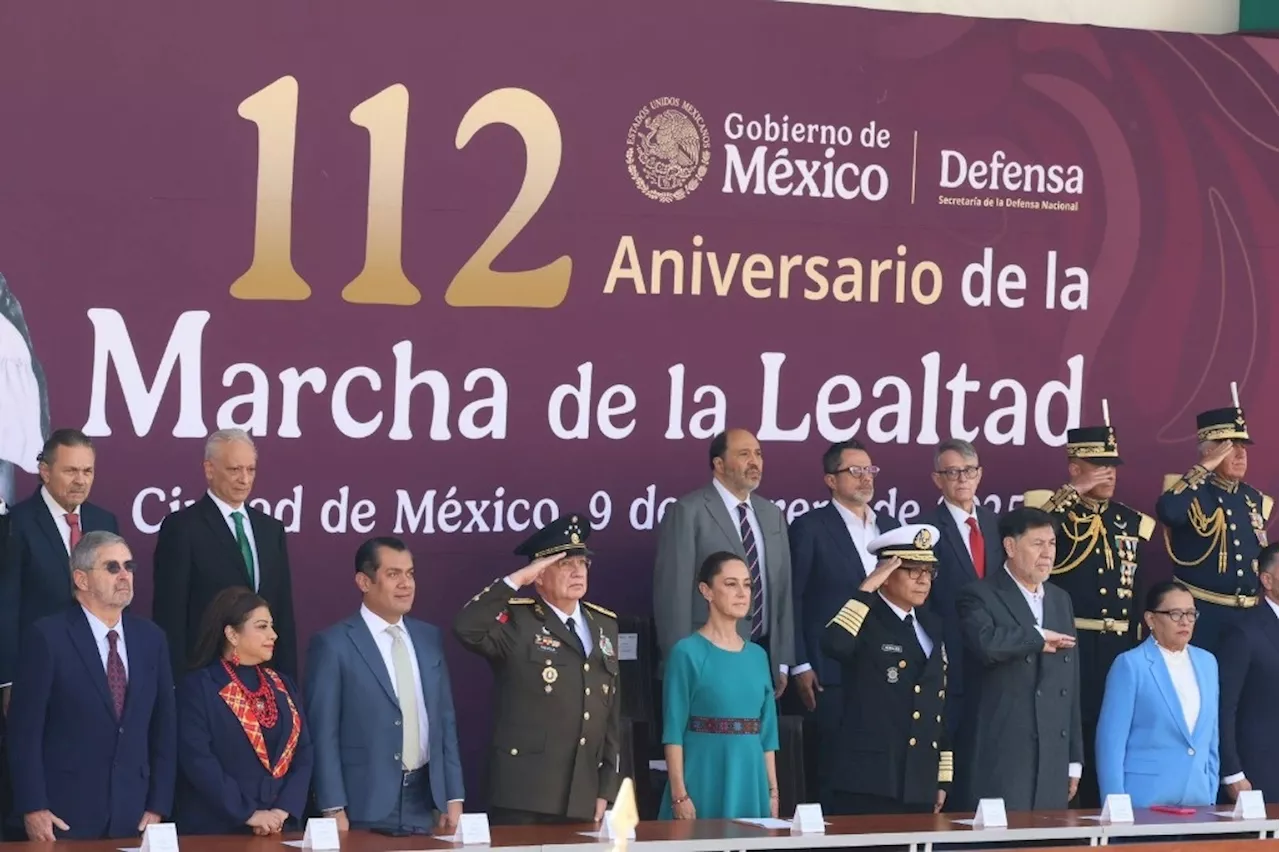 Sheinbaum preside ceremonia por el 112 aniversario de La Marcha de la Lealtad