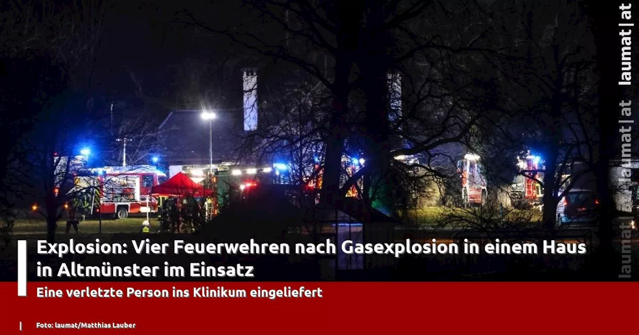 Explosion: Vier Feuerwehren nach Gasexplosion in einem Haus in Altmünster im Einsatz