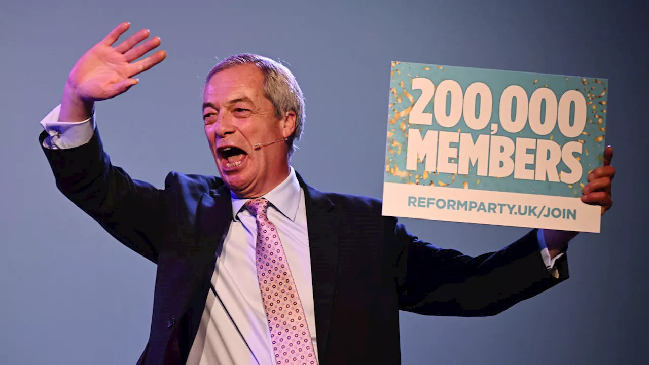 Farage claims Conservative Party has less than 100,000 members and blasts Kemi Badenoch for calling Reform...