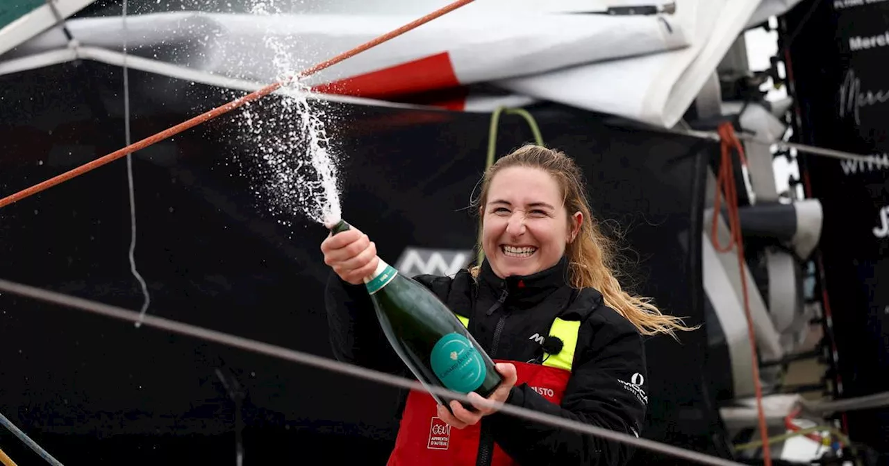 Accueil triomphal pour Violette Dorange au Vendée Globe