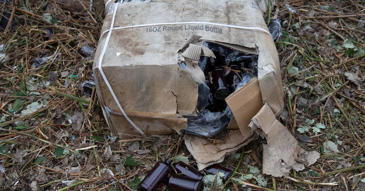 Investigation launched as 'medical bottles' flytipped near playground