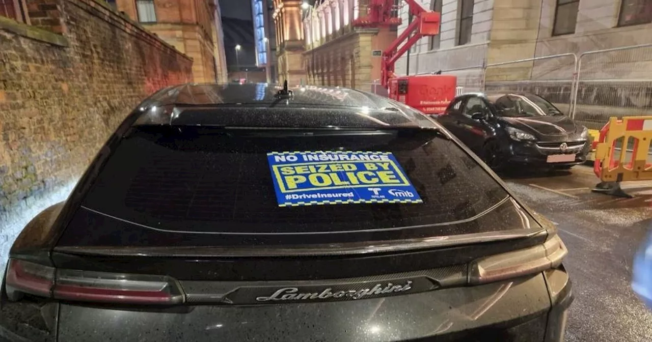 Lamborghini super car seized by police in Manchester city centre