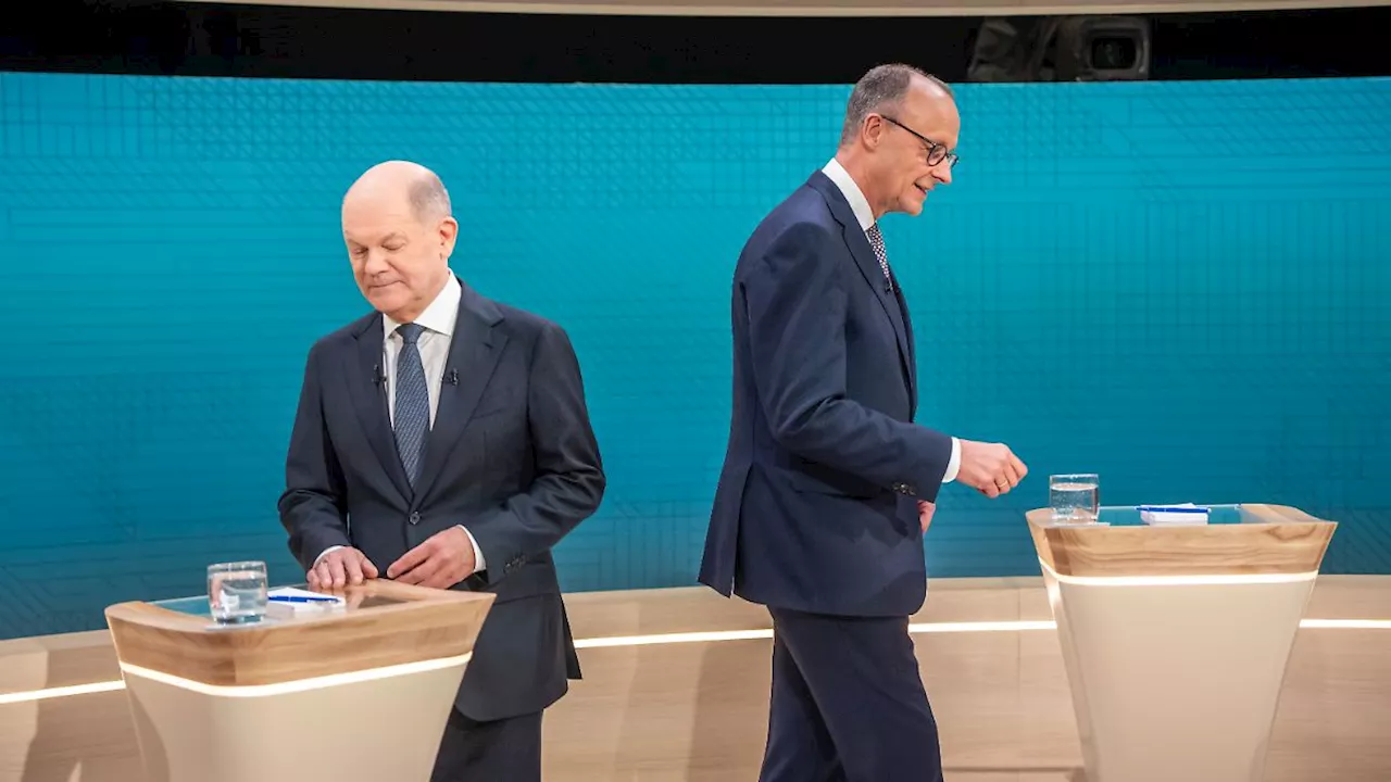 Schlagabtausch beim TV-Duell: Scholz und Merz streiten über Migration, AfD und Wirtschaftspolitik