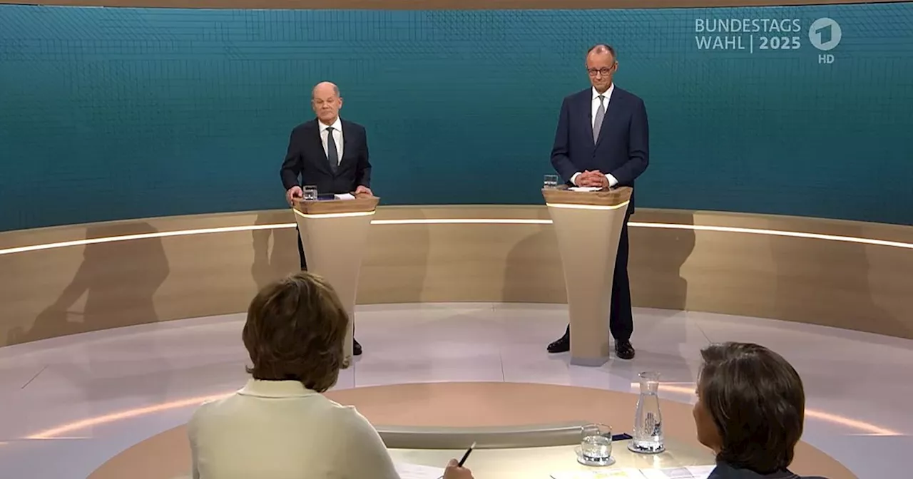 Scholz vs. Merz: Harte Debatte im TV-Duell