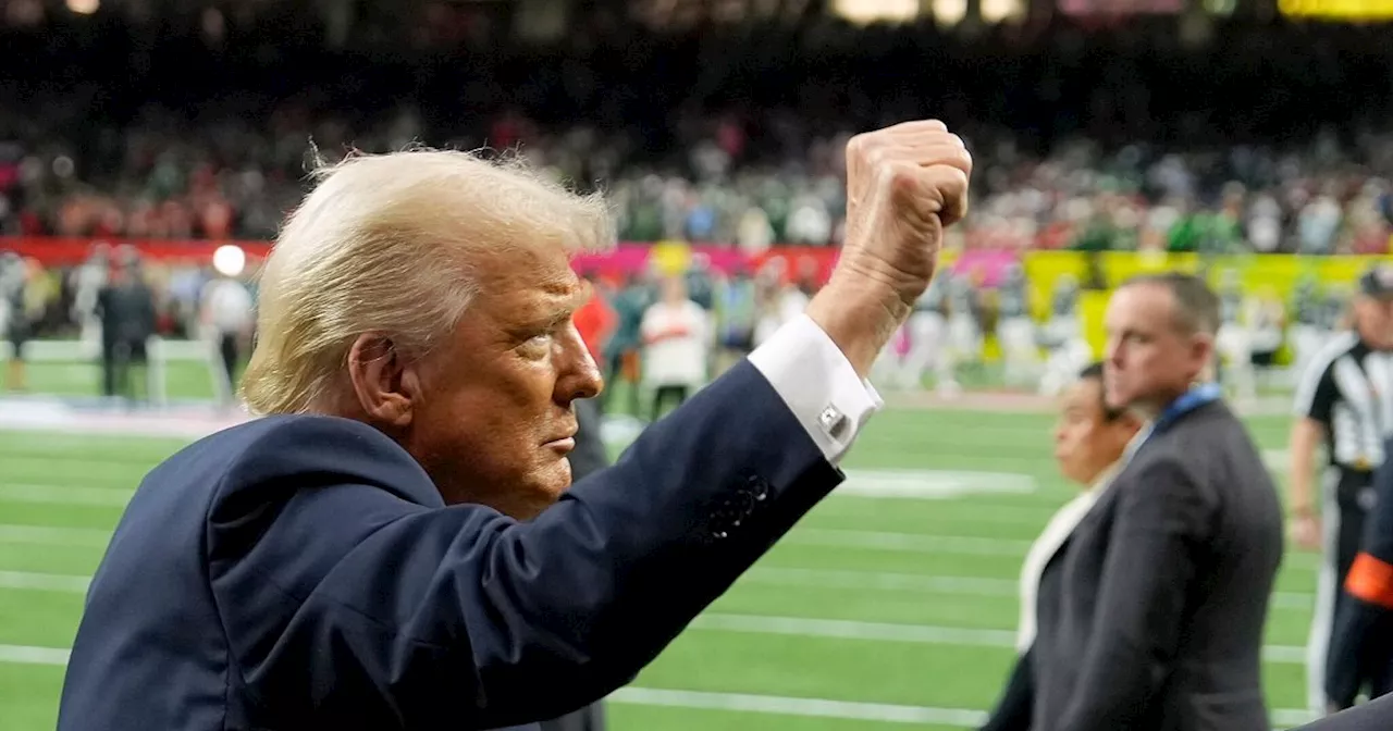 US-Präsident Trump beim Super Bowl