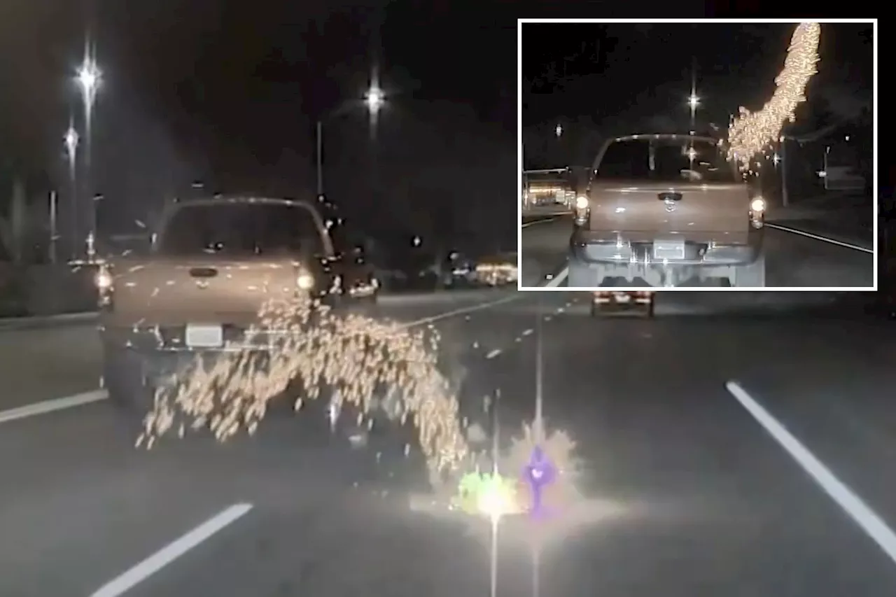 Road Rage Incident Caught on Camera: Fireworks Fired at Another Car in Washington State