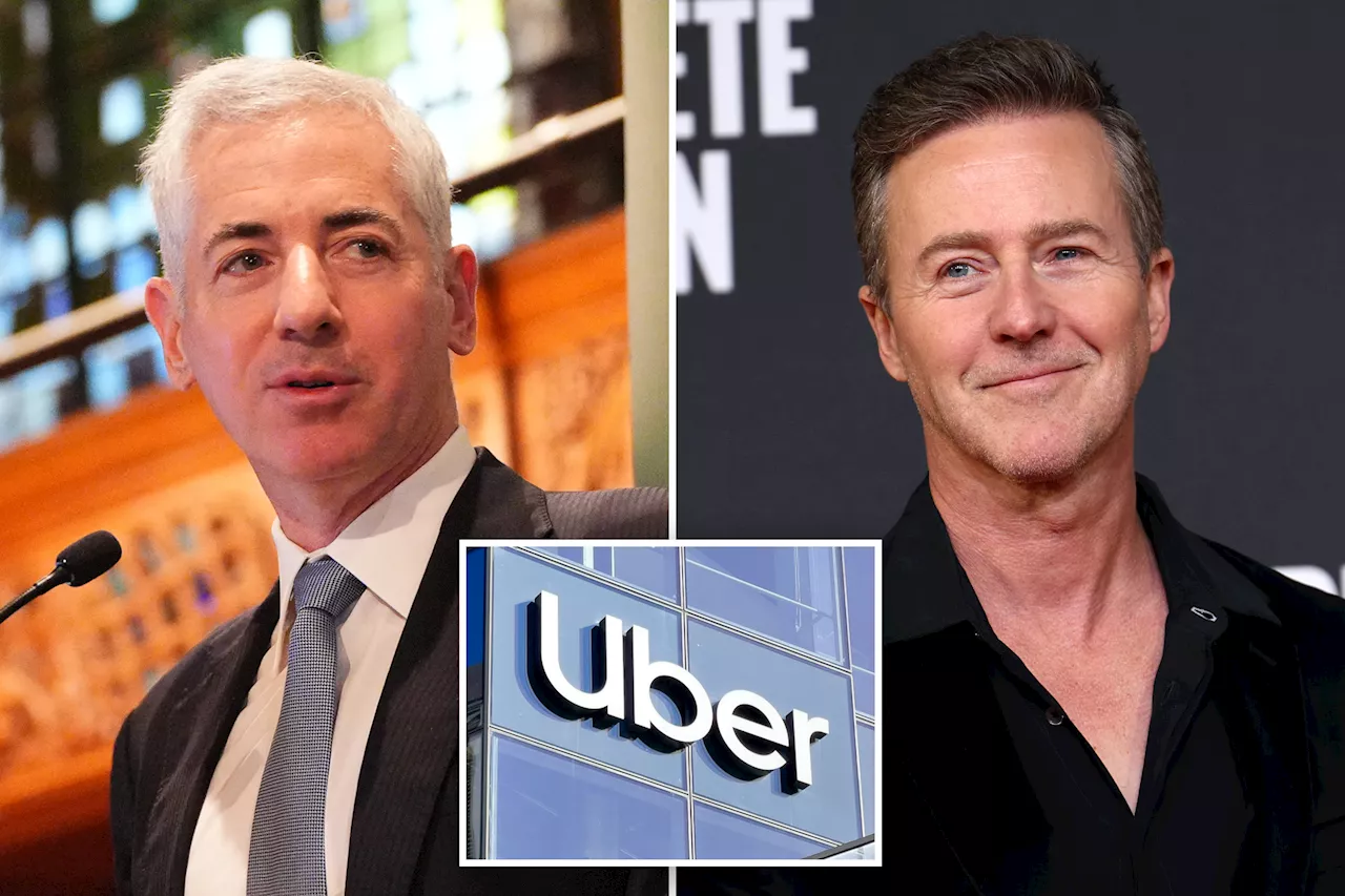 Uber surges after Bill Ackman reveals $2B stake in company, credits actor Edward Norton