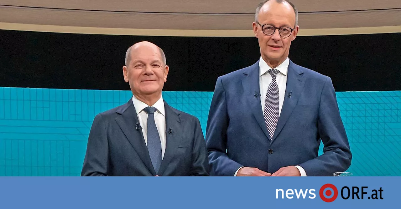 Scholz und Merz liefern sich TV-Duell vor Bundestagswahl