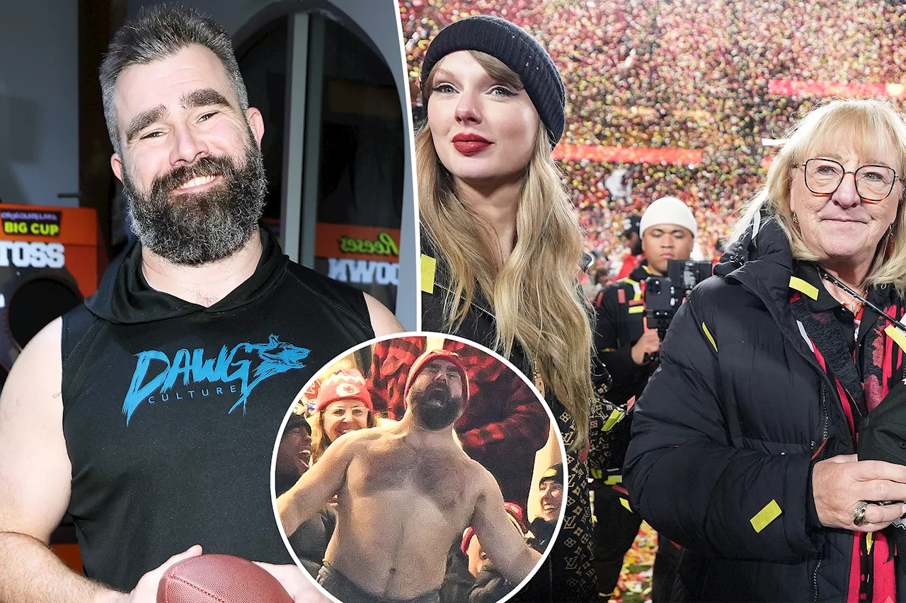 Jason Kelce responds to Super Bowl 2025 bet about Taylor Swift and Donna Kelce's cleavage