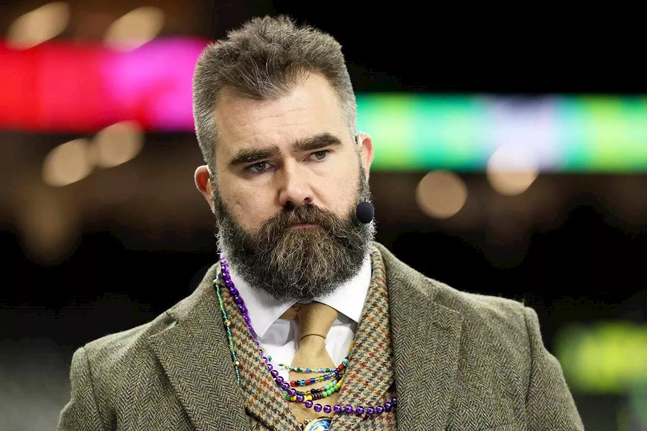 Jason Kelce Showcases Super Bowl Style, Supporting Both Brother Travis and the Eagles