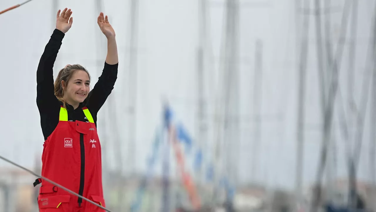 Violette Dorange s'apprête à franchir la ligne d'arrivée du Vendée Globe