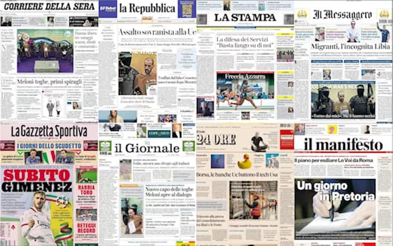 Le prime pagine dei quotidiani di oggi 9 febbraio: la rassegna stampa di Sky TG24