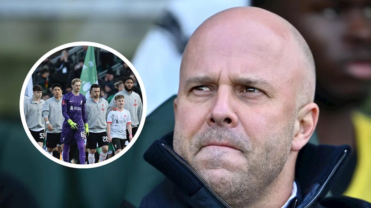 Liverpool fans tell Arne Slot to 'leave three players in Plymouth' after stunning FA Cup upset