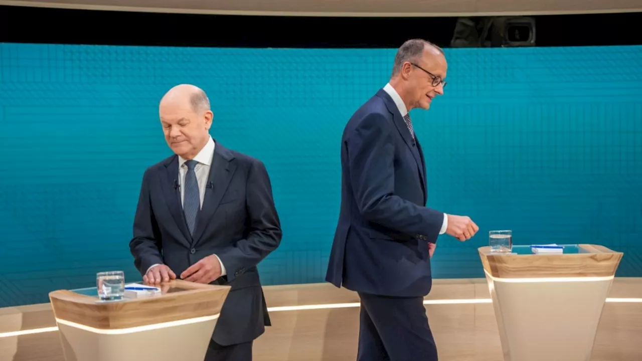 Scholz und Merz liefern sich TV-Duell vor Bundestagswahl