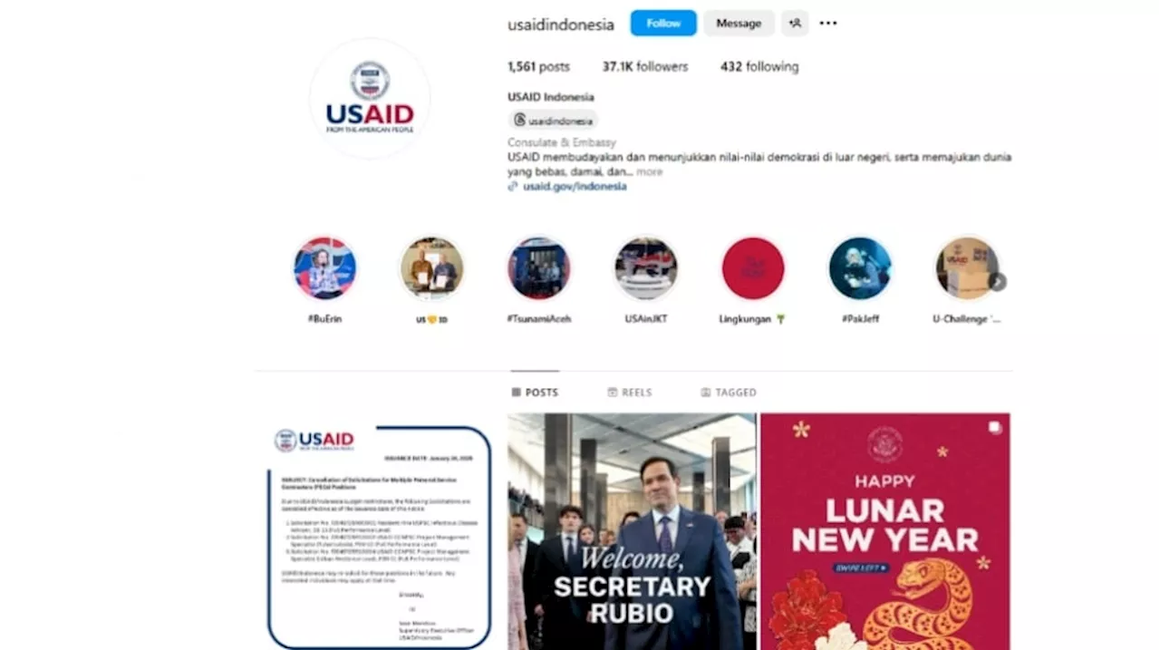 USAID Putuskan Cuti Personil, Berdampak pada Program di Indonesia