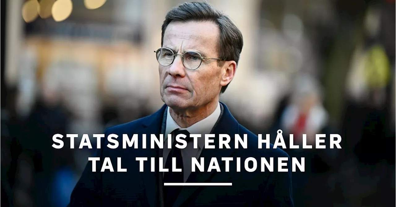 Statsminister Kristersson talar till nationen efter masskjutningen i Örebro