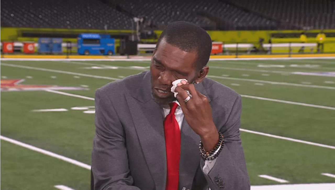 Randy Moss left in tears by Tom Brady surprise as he makes emotional return to NFL Countdown after cancer...