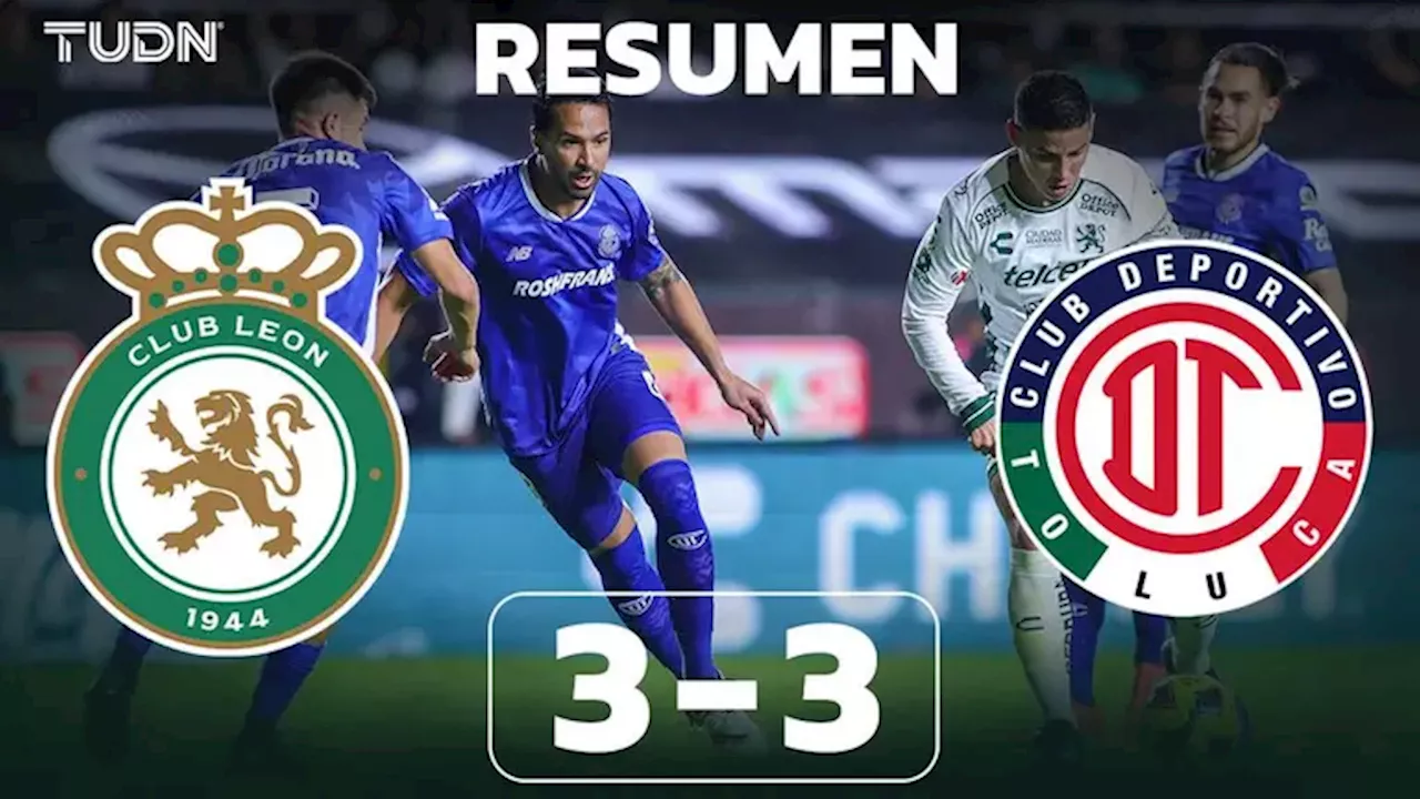 James Rodríguez No Puede Con Toluca, Un Partidazo Finaliza 3-3