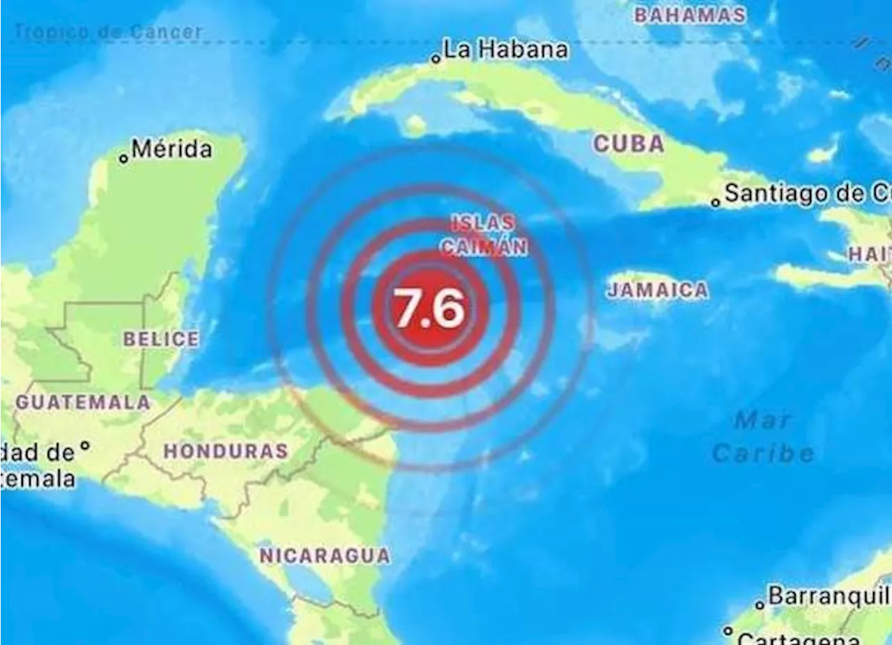 Sacude terremoto de 7.6 al Caribe y provoca alertas de tsunami