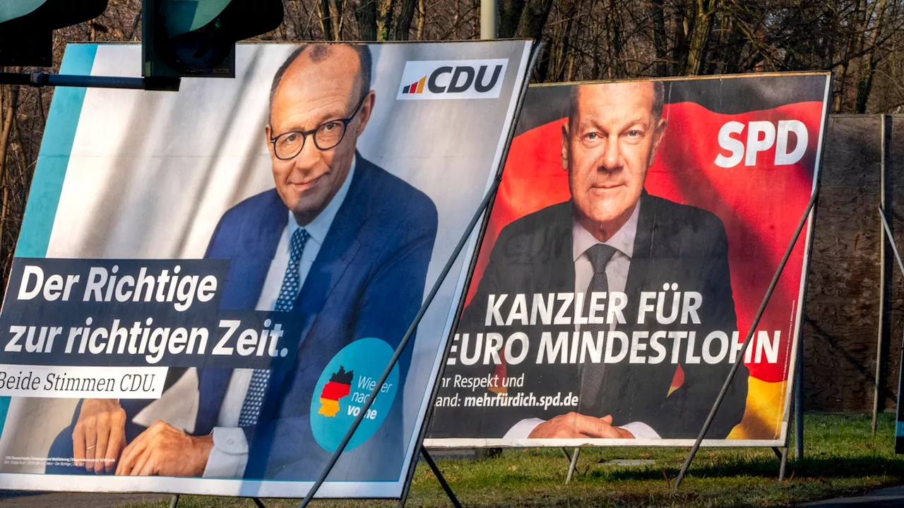 Zwei Wochen vor der Wahl: Scholz und Merz im TV-Duell