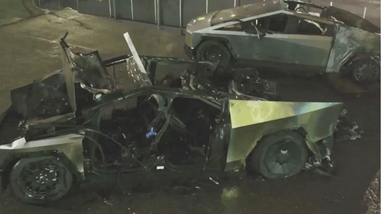Fire burns 4 Tesla Cybertrucks in Seattle's SoDo neighborhood