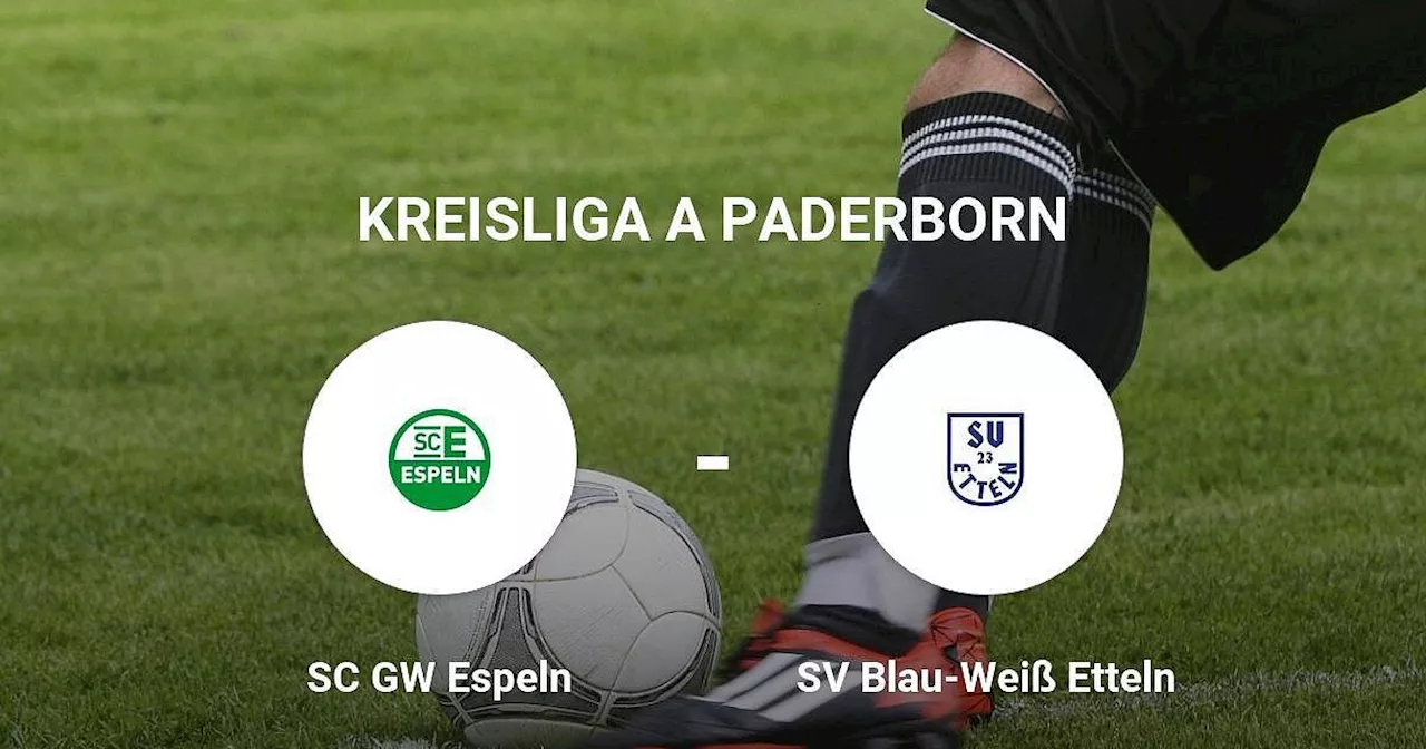 Das Team des SC GW Espeln gegen den SV Blau-Weiß Etteln trennen sich unentschieden