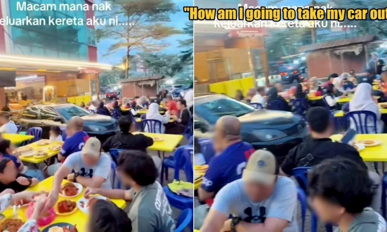 M’sian Finds Her Legally Parked Car Completely Blocked In After JB Eatery Sets Up Tables Around It