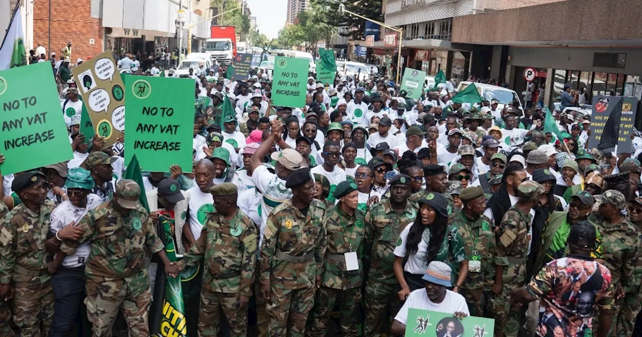 MK Party threatens to bring SA to a standstill if VAT is hiked