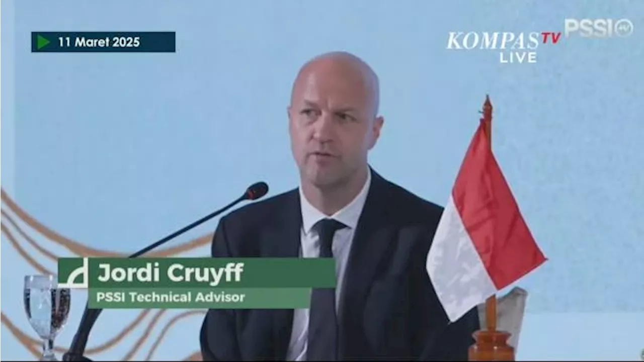 Jordi Cruyff Bakal Segera Cari Dirtek PSSI: Kami Coba Bawa Hasil Terbaik Secepatnya