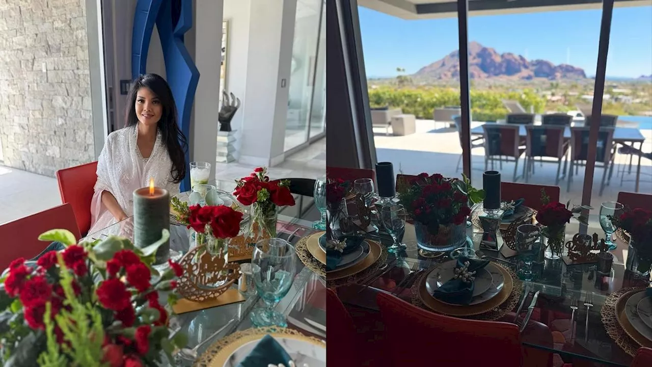 7 Potret Farah Quinn Buka Puasa di Paradise Valley, Bikin Es Teler di AS