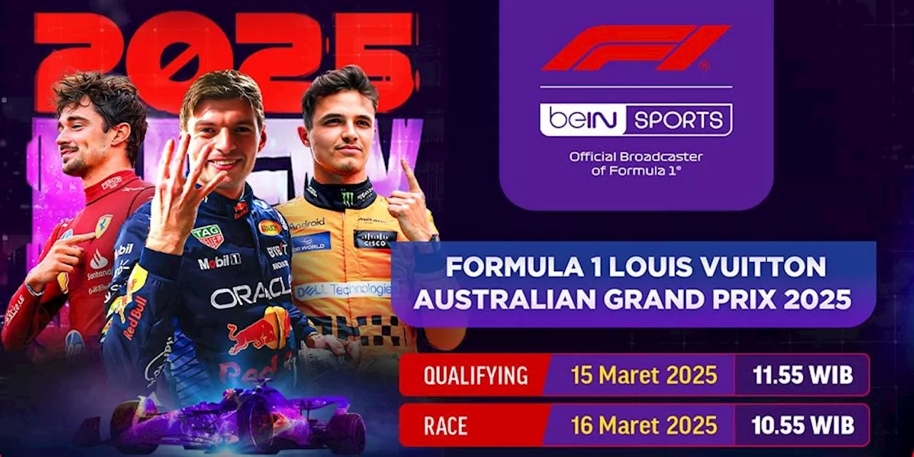 Siaran Langsung Formula 1 Louis Vuitton Australia Grand Prix 2025 di Vidio