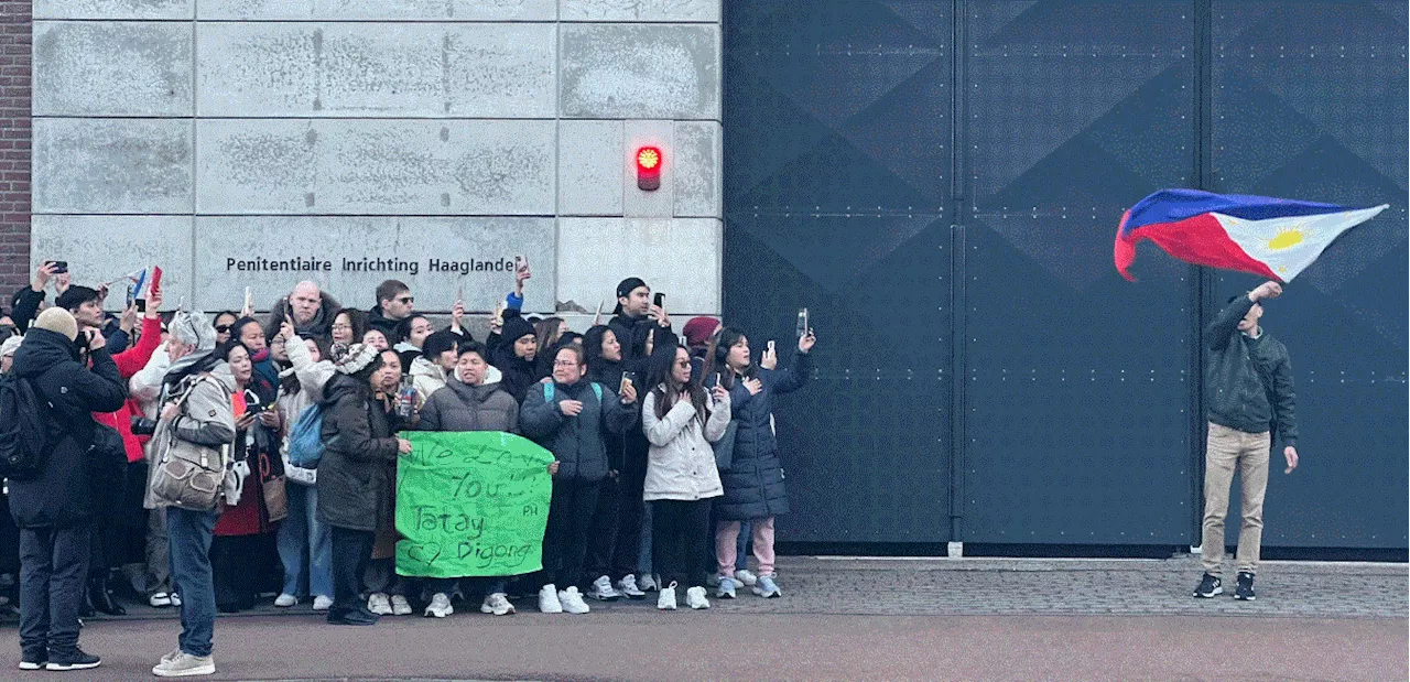 Pinoys show support for Duterte outside The Hague prison