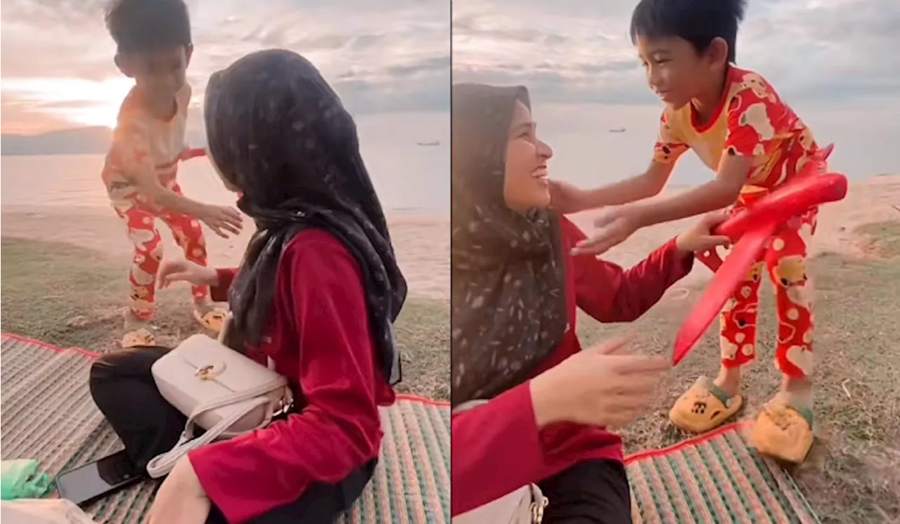 [Video] Kapal Terbang Mainan Jatuh Terkena Orang, Gelagat Comel Anak Ini Minta Maaf Raih Perhatian