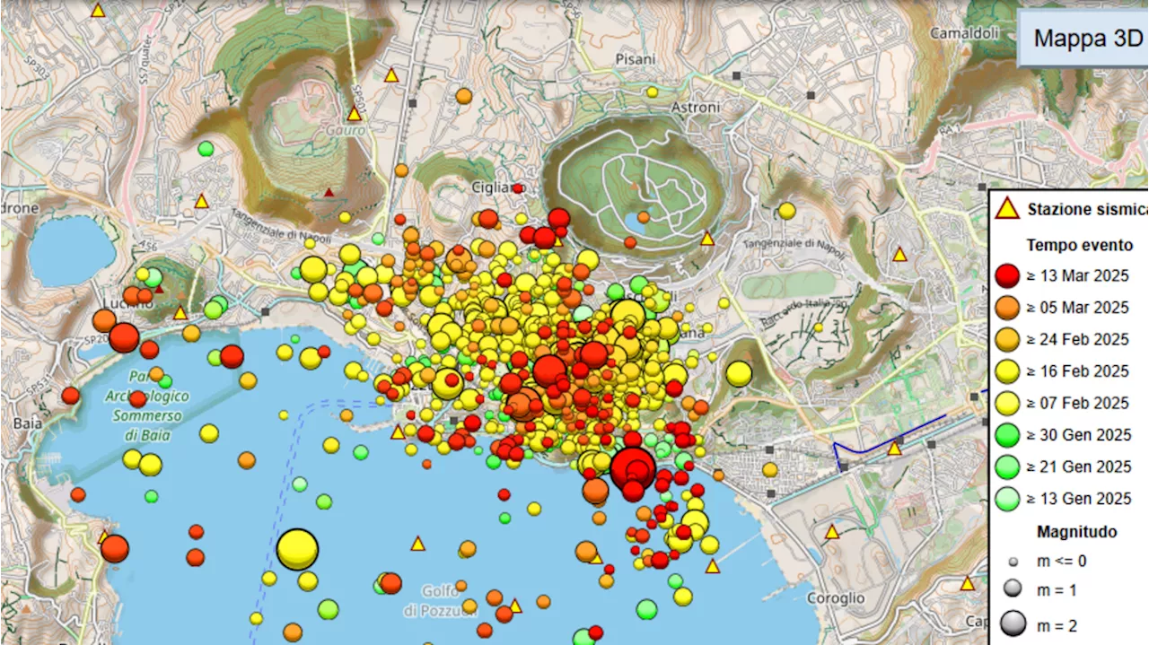 Ai Campi Flegrei dal 2023 i 7 terremoti più forti in 40 anni