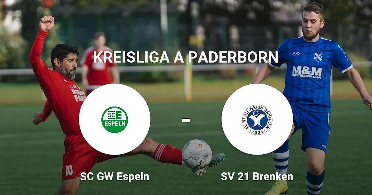 Spannender Kampf zwischen dem SC GW Espeln und dem SV 21 Brenken