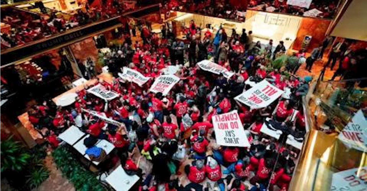 Pro-Palestinian protesters fill NY's Trump Tower