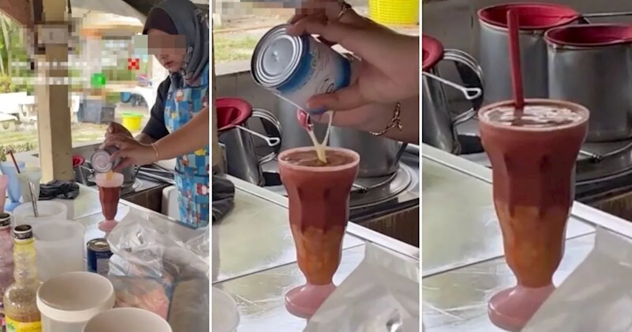  M'sians React to Vendor Pouring a Whole Can of Condensed Milk into a Cup of Teh Ais