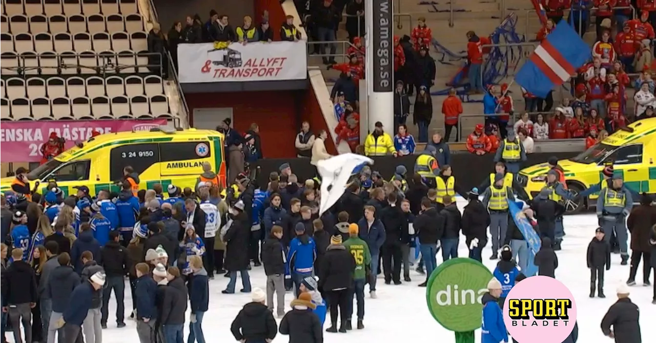 Ambulanser på isen – spelare fick vård efter SM-finalen