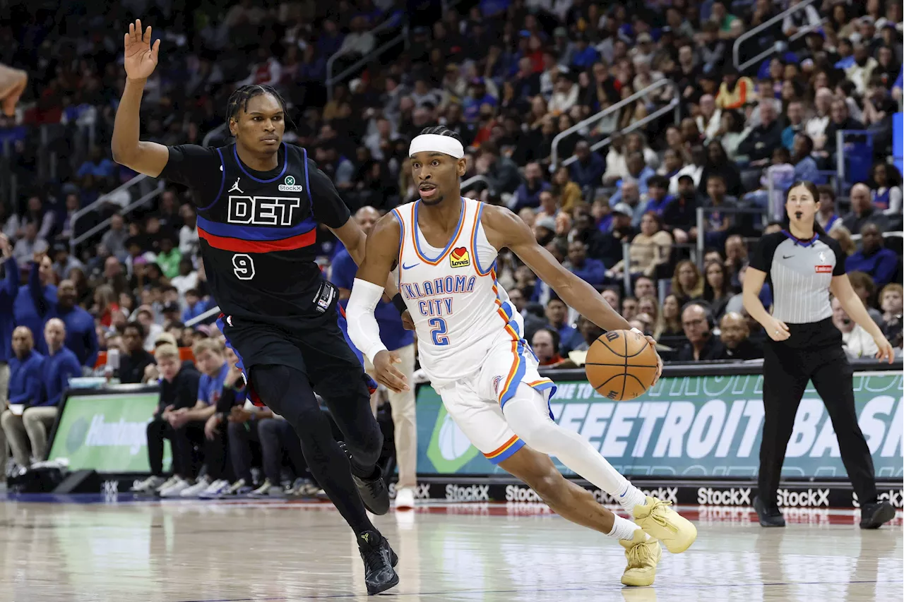 NBA: Shai Gilgeous-Alexander, Thunder top Pistons