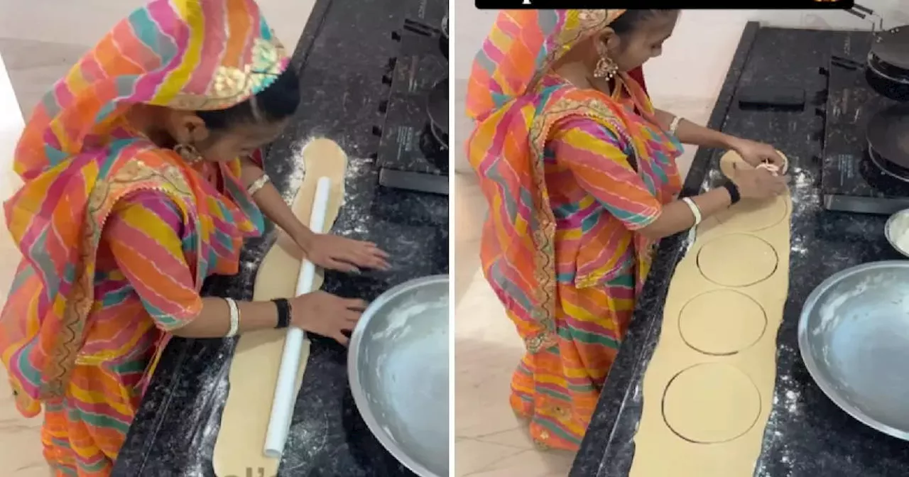 वायरल वीडियो: ससुराल में पापा की परी बना रही है रोटियां