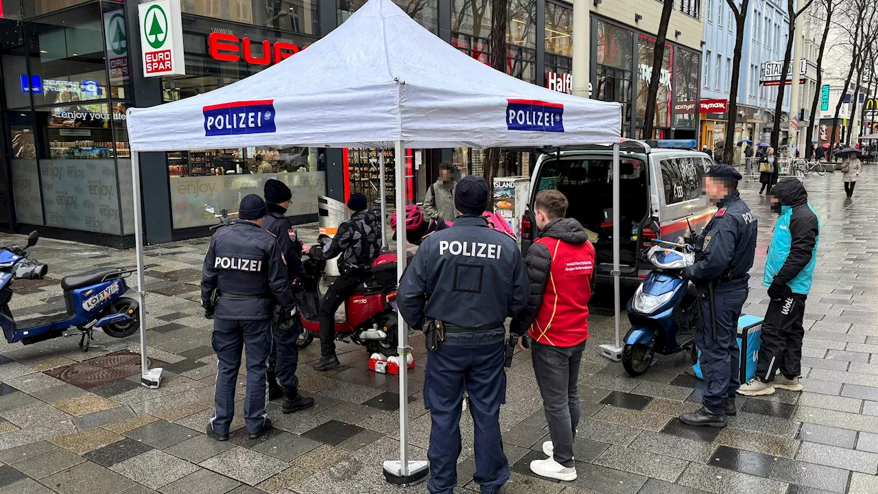  E-Scooter-Kontrolle auf Mahü: 49 Strafen, 1 Festnahme