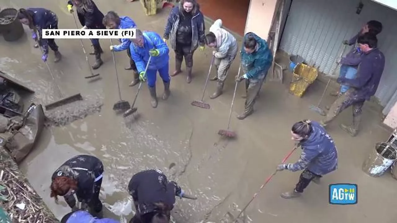 Alluvione, a San Piero a Sieve si spala il fango: 'Abbiamo perso tutto, mai visto un disastro così'