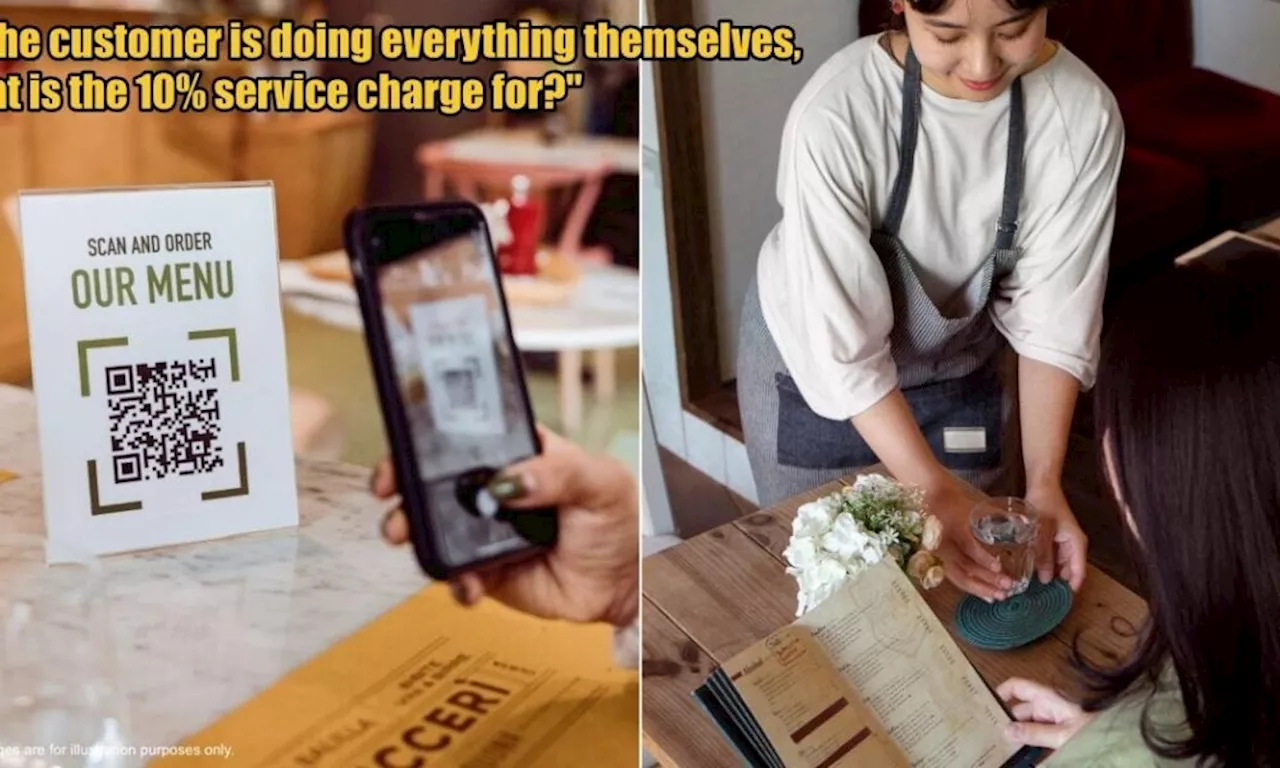 M'sians Question Why Eateries Still Include 10% Service Charge When Everything is Done Through QR Codes